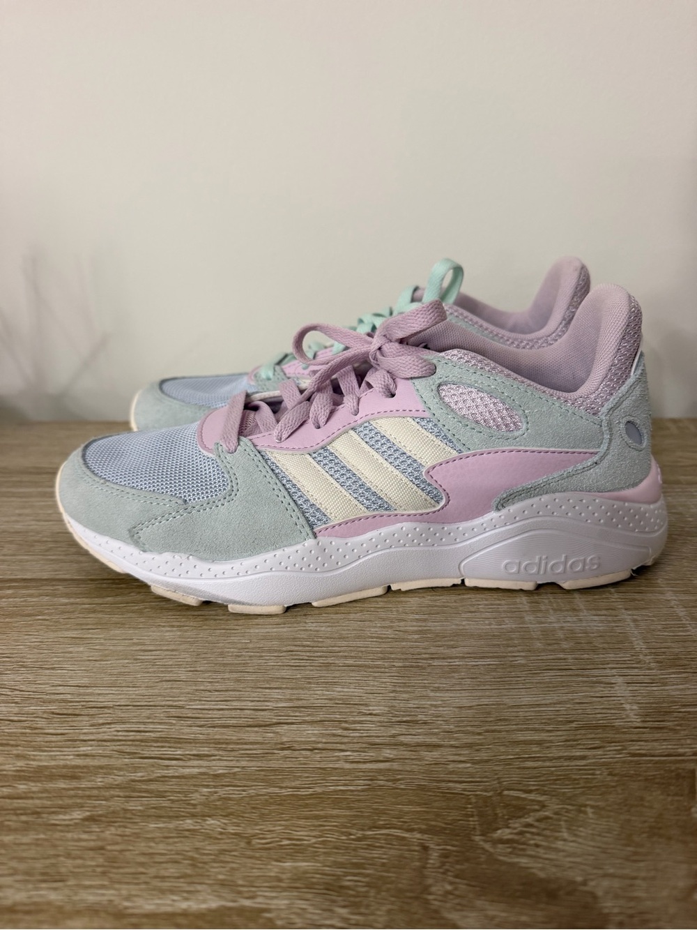 adidas Chaos Women’s Pastel Pink & Mint Running Shoes
